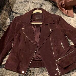 Maroon Suede blank moto jacket